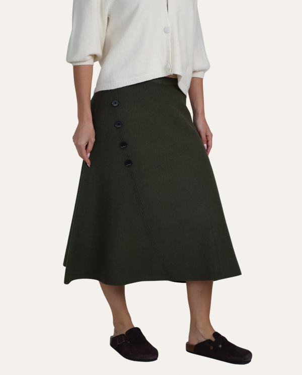 A-Line Knitted Midi Skirt - Terminal 1 Clothing