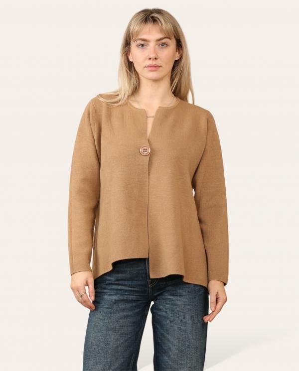 Asymmetric Hem Button Cardigan - Terminal 1 Clothing