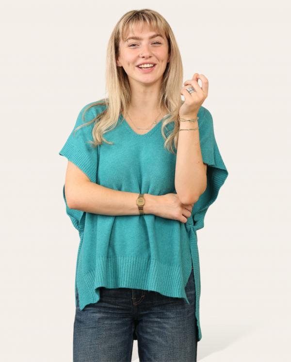 Button Side Poncho Jumper - Terminal 1 Clothing