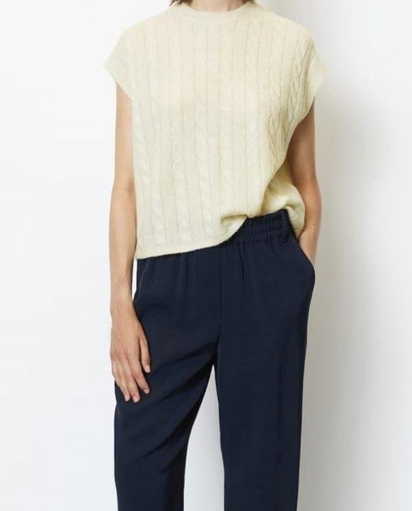 Cable Knit Mohair Tank Top (Natural Fibres) - Terminal 1 Clothing