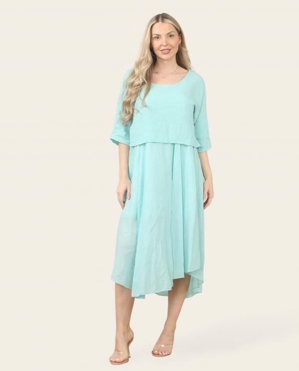Cotton Two Piece Dress - Terminal 1 Clothing