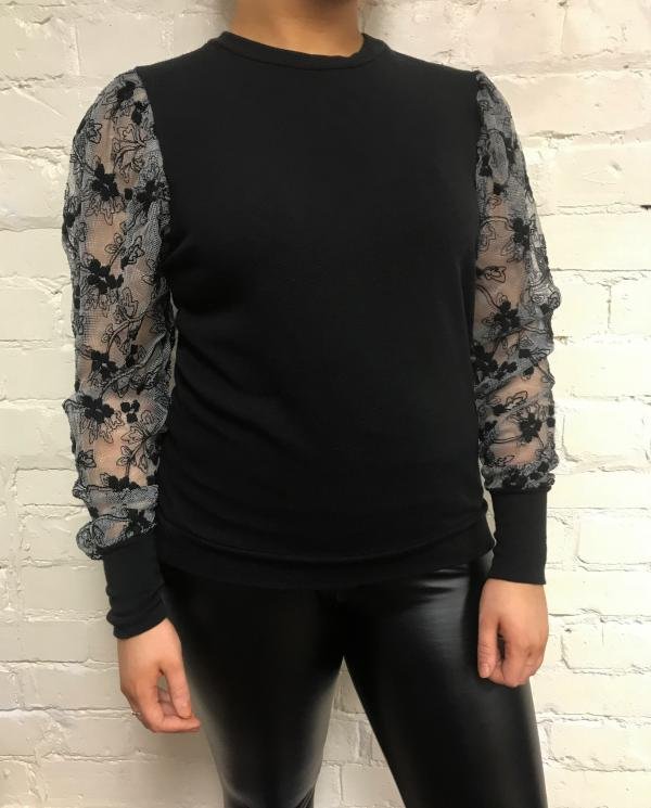 Lace Sleeve Top - Terminal 1 Clothing
