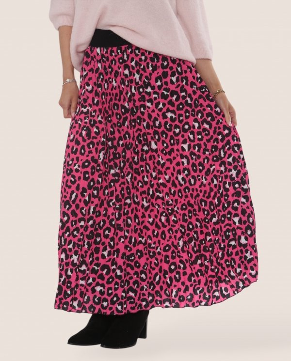 Leopard Print Pleated Skirt - Terminal 1 Clothing