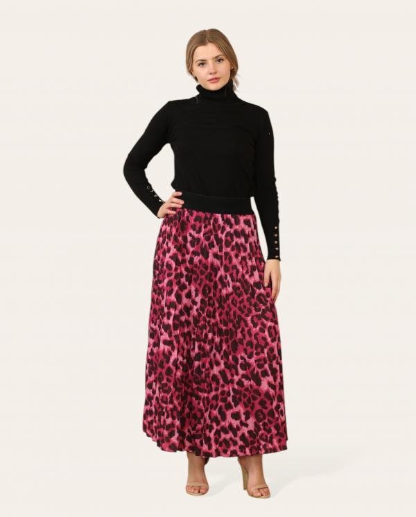 NEW DESIGN Leopard Print Pleated Skirt - Terminal 1 Clothing