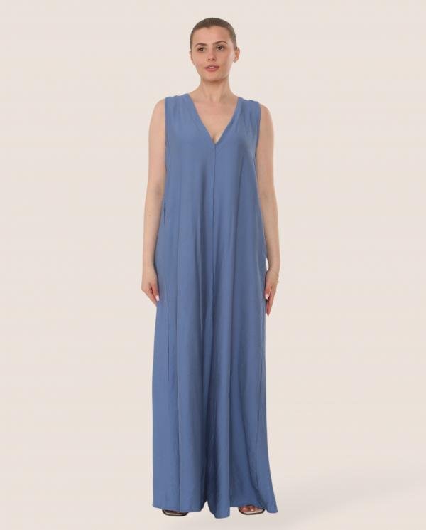 Pleat Back Crepe Jumpsuit - Terminal 1 Clothing