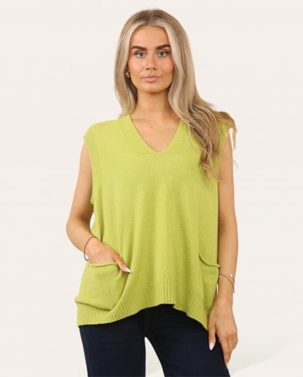 Pocket Front Knitted Tank Top - Terminal 1 Clothing