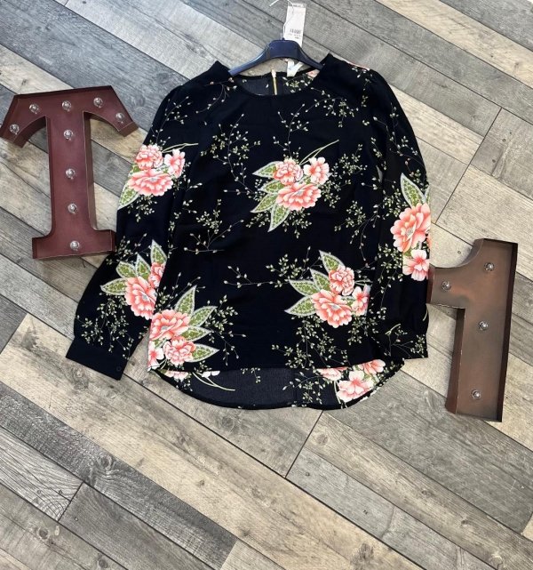 STELLA MORGAN Floral Long Sleeve Blouse - Terminal 1 Clothing