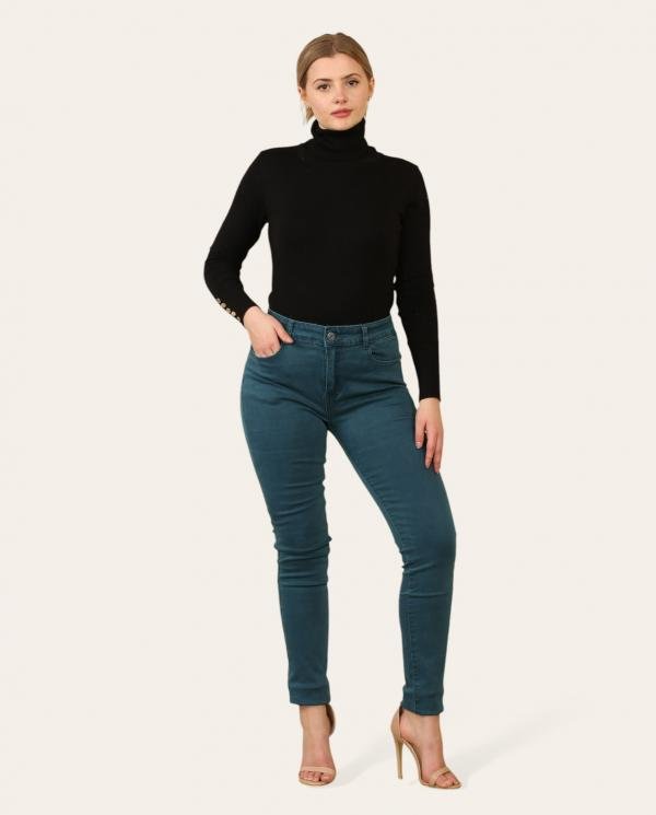 Teal Washed Out Skinny Jeans - Terminal 1 Clothing