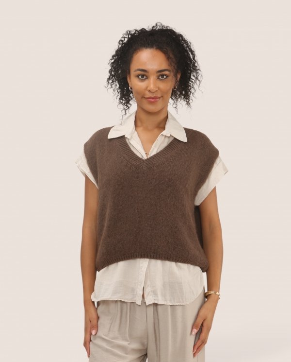 V-Neck Mohair Tank Top - Terminal 1 Clothing