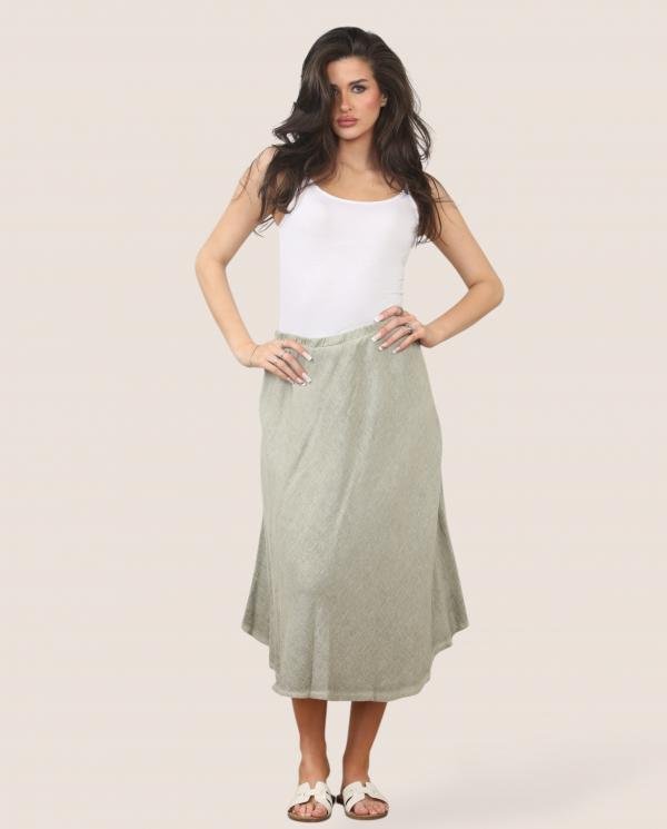 Woven Slip Midi Skirt - Terminal 1 Clothing