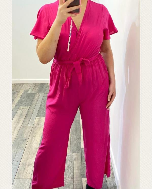Wrap Front Straight Leg Jumpsuit (Sold in Packs) - Terminal 1 Clothing